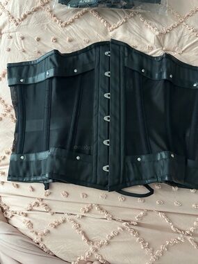 Black Waist Cincher Corset Top